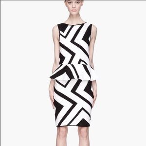 Alice+Olivia black and white crochet dress